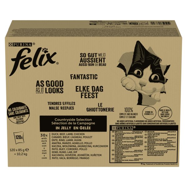 Felix Countryside Selection Karma dla kotów w galaretce 120 x 85g