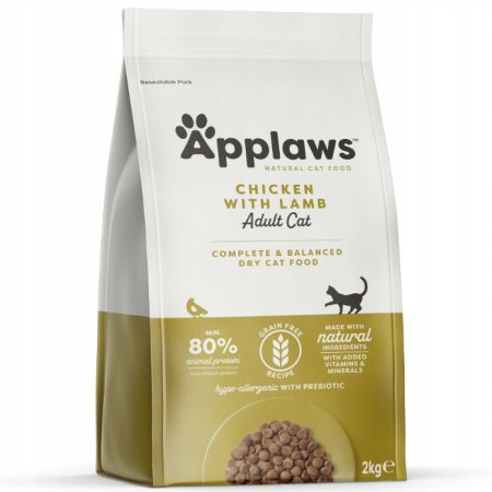 APPLAWS Cat sucha karma bezzbożowa z kurczakiem i jagnięciną dla kota 2kg