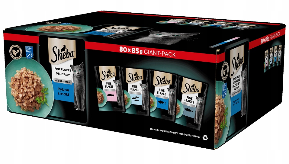 MOKRA KARMA SHEBA DELICACY RYBNE SMAKI W GALARETCE 80X85G
