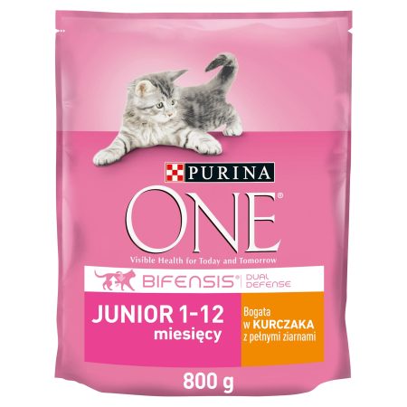 Purina One Bifensis Junior Karma Sucha dla Kociąt Bogata w Kurczaka 800g