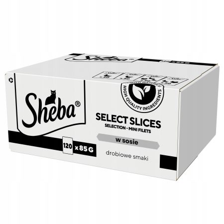 SASZETKI SHEBA SELECTION SELECT SLICES DROBIOWE SMAKI W SOSIE 120X85G