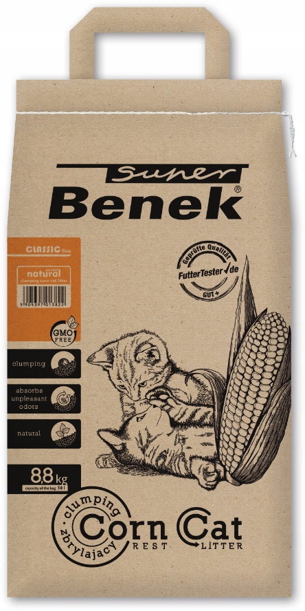 Żwirek Super Benek Corn 14l Kukurydziany