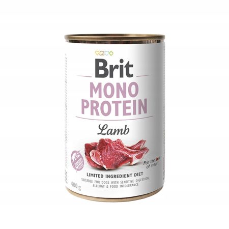 BRIT MONO PROTEIN LAMB PUSZKA DLA PSA Z JAGNIĘCINĄ 400G
