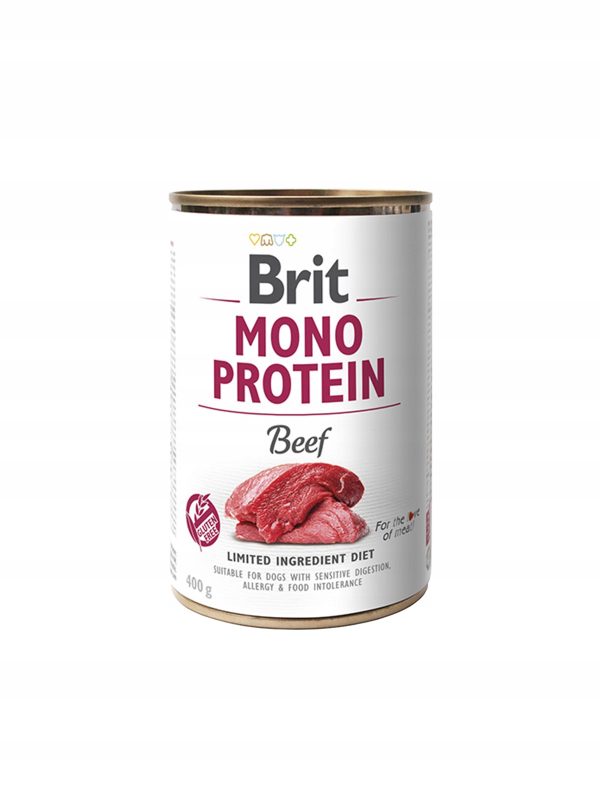 BRIT MONO PROTEIN BEEF PUSZKA DLA PSA Z WOŁOWINĄ 400G