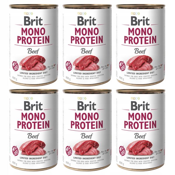 Brit Mono Protein Beef Mokra Karma dla Psa Wołowina 6x400g