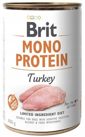 Brit MONO PROTEIN Turkey 400g puszka Indyk